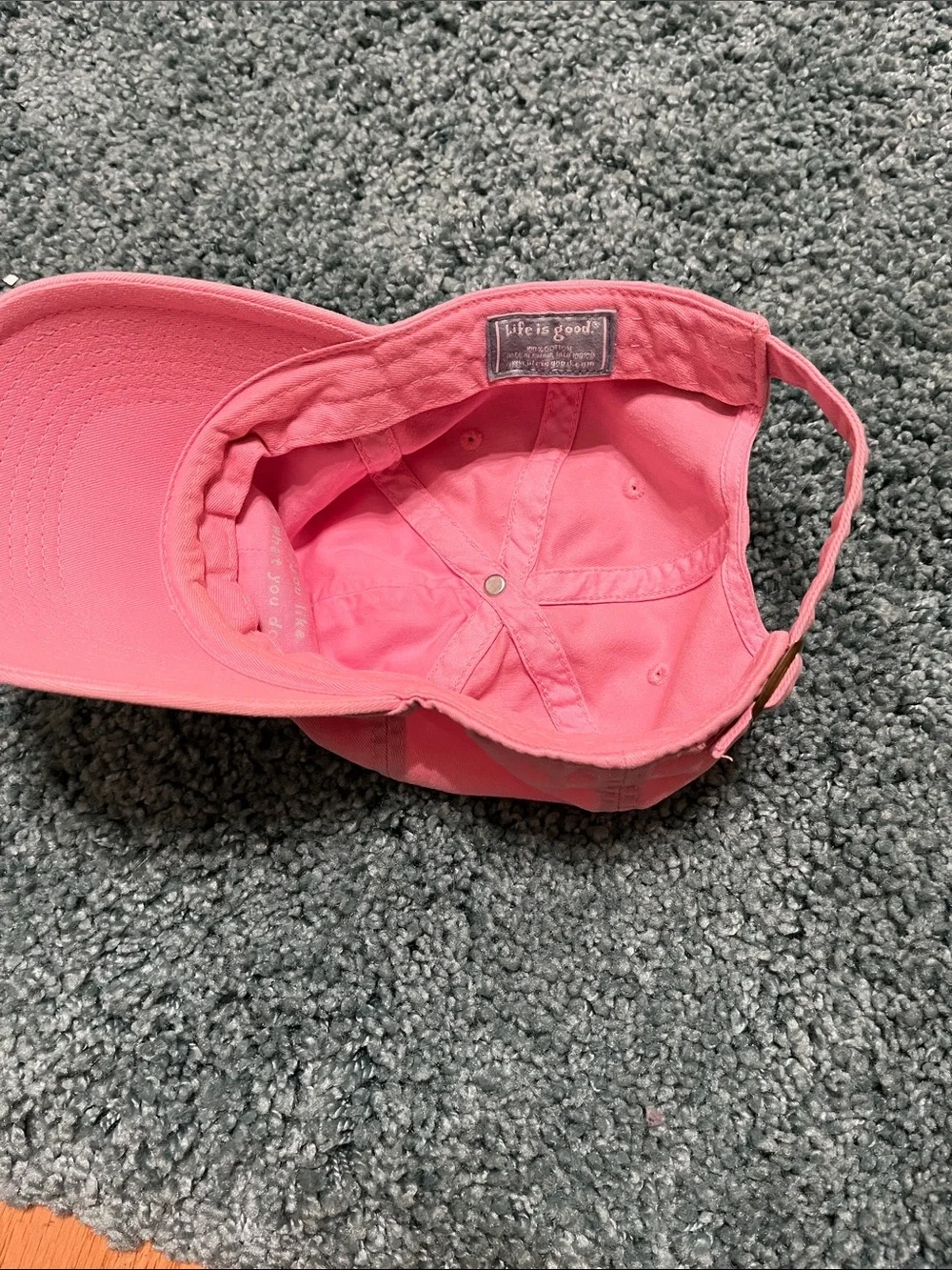 Life is Good pink cap